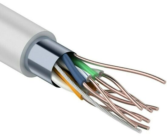 Кабель FTP 4PR 24AWG (Cu) CAT5E PVC серый 305м Tantos